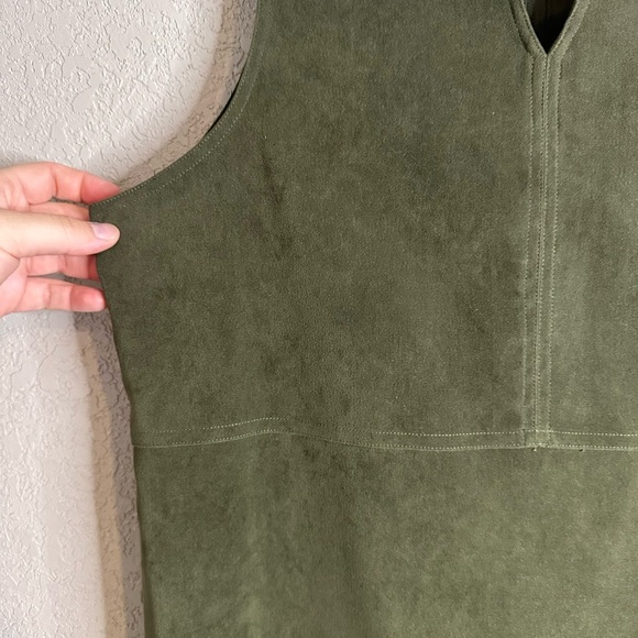 Sunshine Apparel Overall Dress Olive Green Size M - Picture 4 of 11